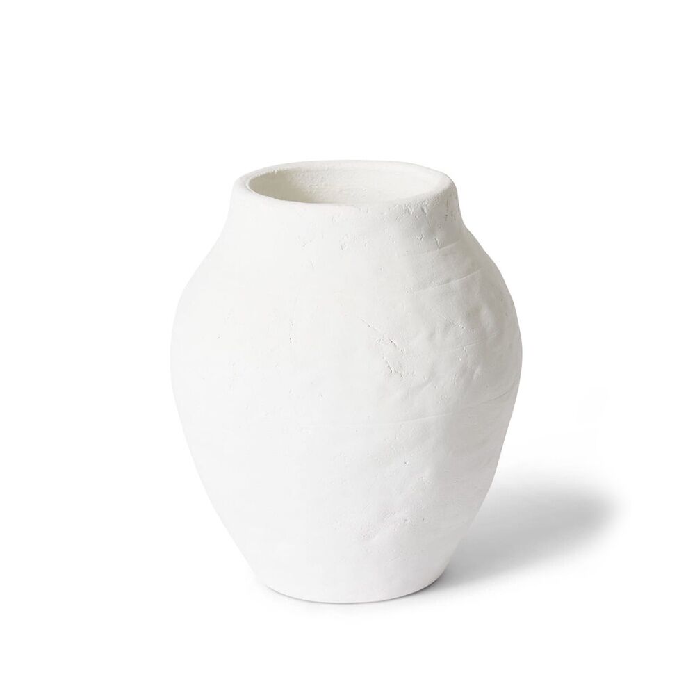 2PK E Style Ceramic Reagan Tall Pot Garden Decor 21x23cm - White