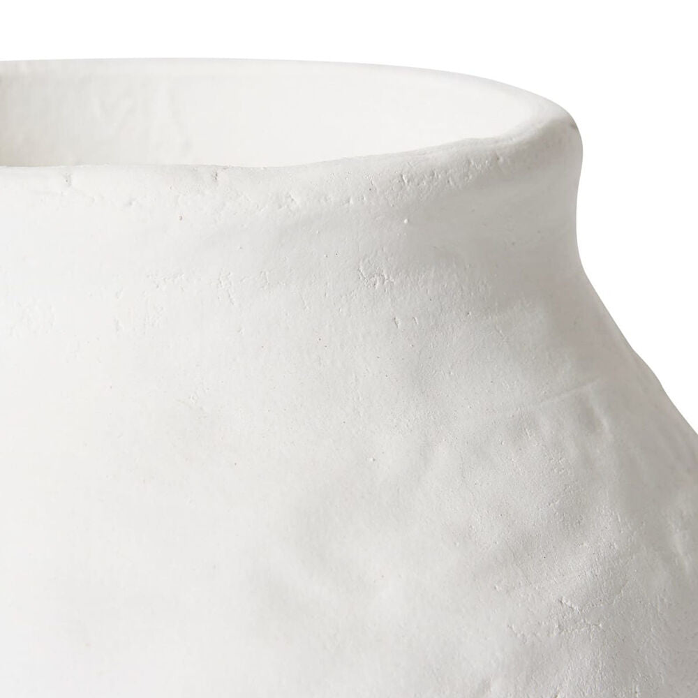E Style Ceramic Reagan Squat Pot Garden Decor 21x12cm - White
