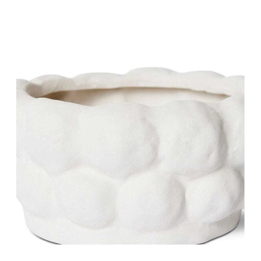 E Style Kehlani 24cm Ceramic Plant Bowl Decor Round - White