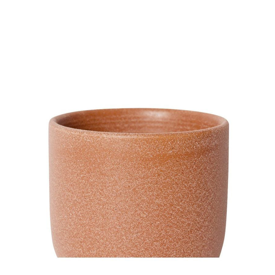 2PK E Style Allegra 12cm Ceramic Plant Pot w/ Saucer Decor - Terracotta