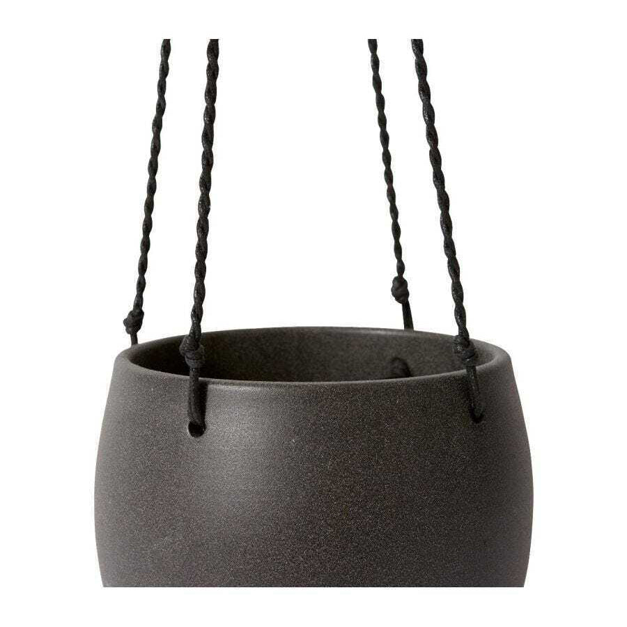 E Style Meyer 18cm Ceramic Hanging Bowl Decor Round - Black