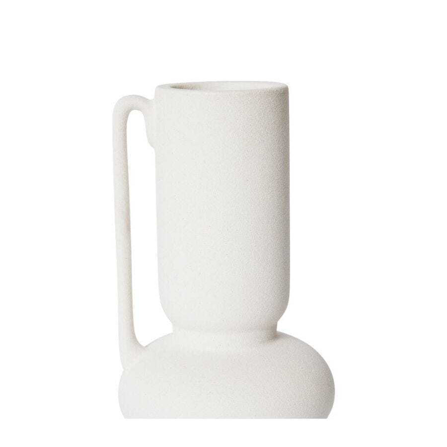 E Style Marcel 25cm Ceramic Flower Vase Decor - White