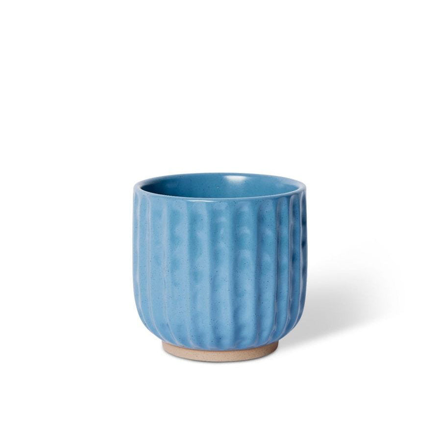 2PK E Style Emery 14cm Ceramic Plant Pot Decor - Blue