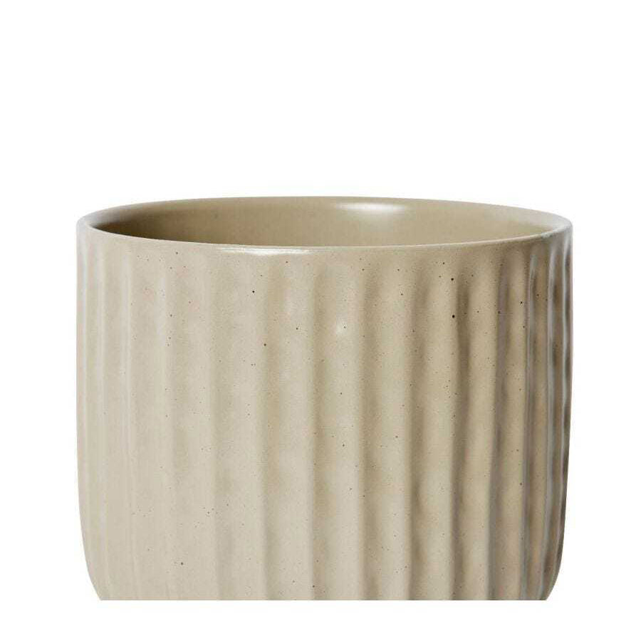 E Style Emery 19cm Ceramic Plant Pot Decor Round - Green