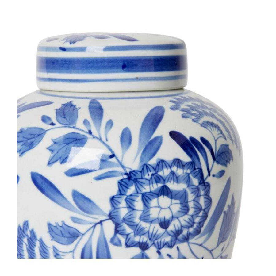 E Style Rosalie 20cm Porcelain Ginger Jar Decor - Blue/White