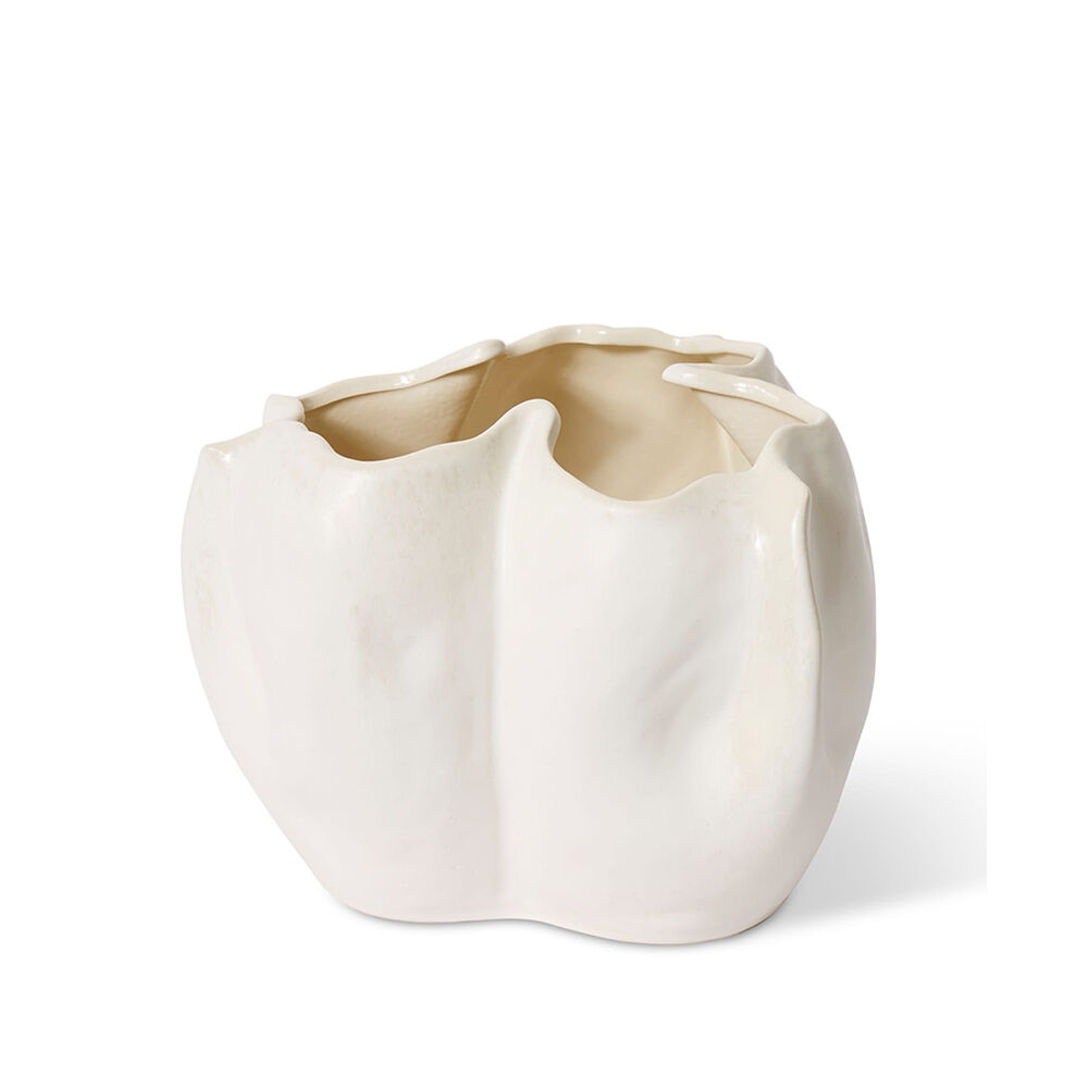 E Style Ceramic Zilia Bowl Home Table Decor 34x23cm - Ivory
