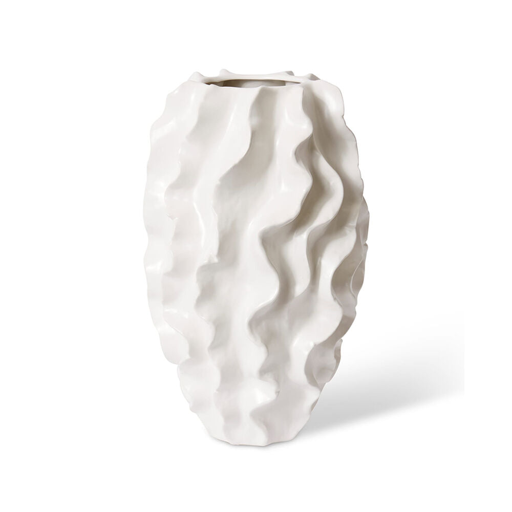 E Style Ceramic Alvinia Vase Home Table Decor 33x48cm - White