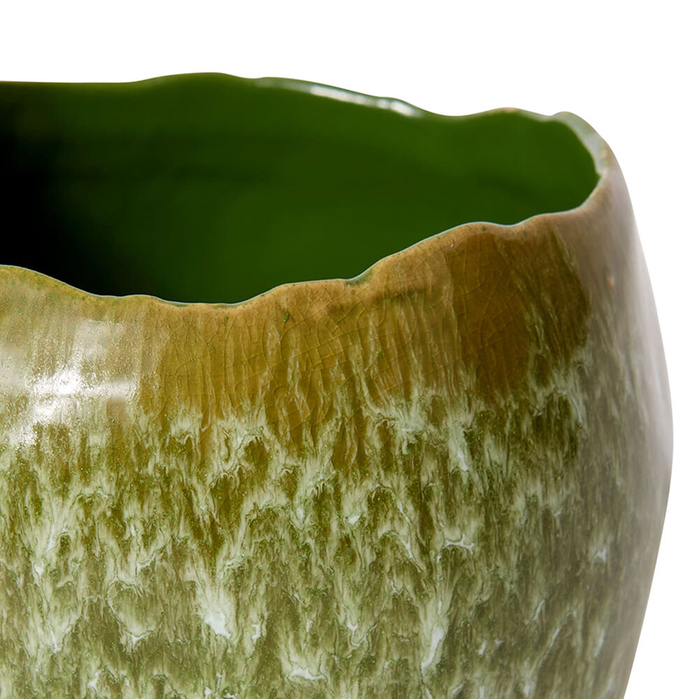 E Style Ceramic Haidi Decorative Vessel Home Decor 15x14cm - Green