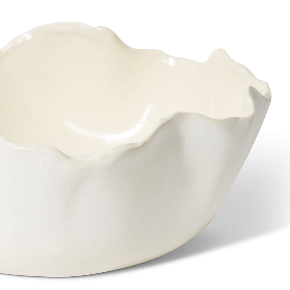 E Style Ceramic Emaline Bowl Home Table Decor 38x15cm - Cream