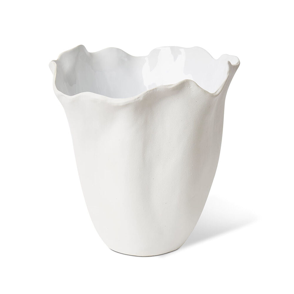 E Style Ceramic Lucia Vase Home Table Decor 29x28cm - White