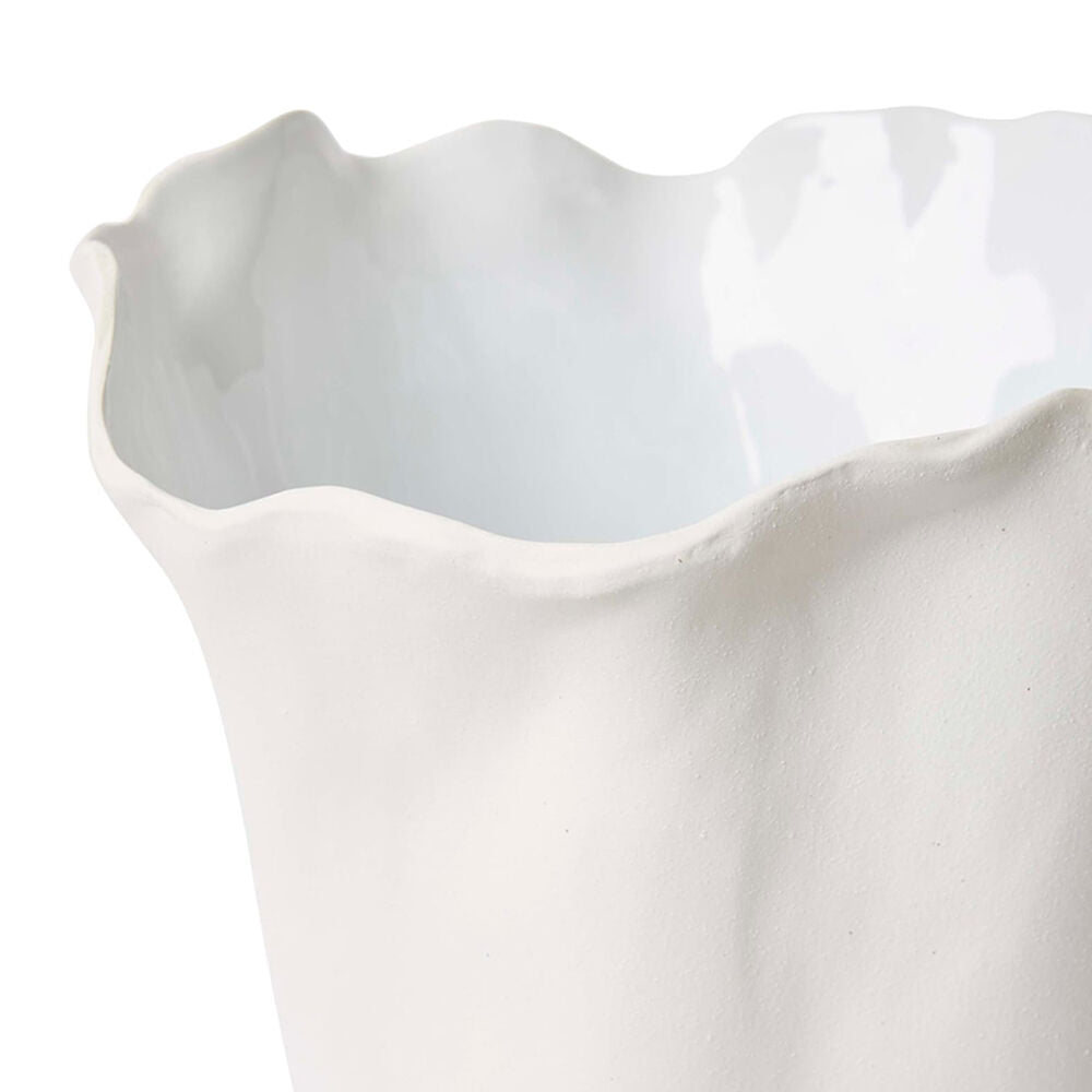 E Style Ceramic Lucia Vase Home Table Decor 29x28cm - White