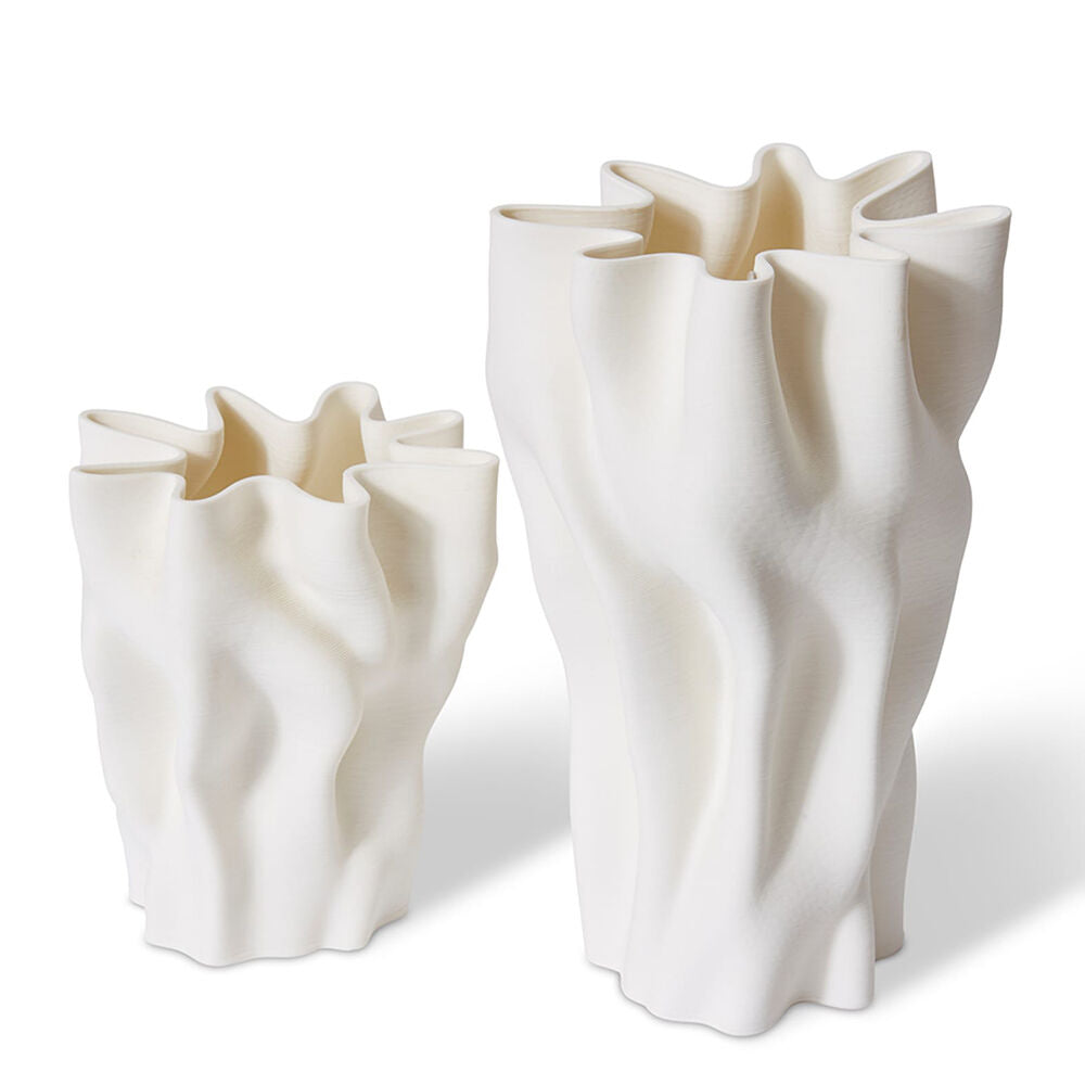E Style Porcelain Ailsa Vase Home Table Decor 18x20cm - White