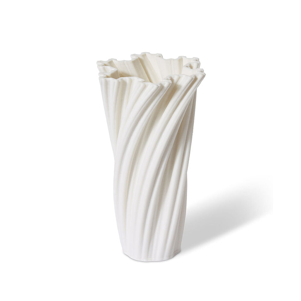 E Style Porcelain Molly Vase Home Table Decor 15x22cm - White
