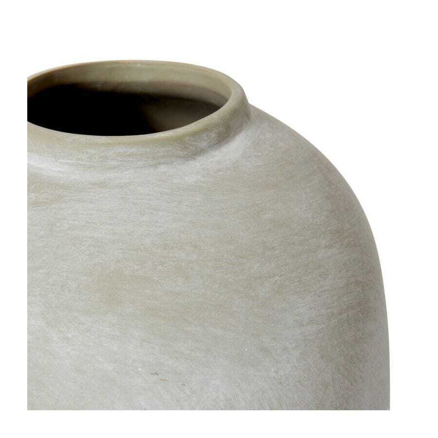 E Style Benito 20cm Ceramic Plant/Flower Vase Decor - Soft Grey