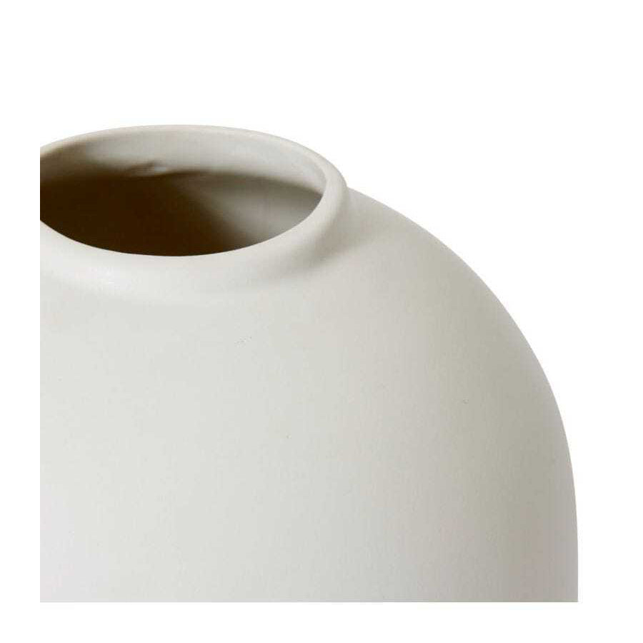 E Style Benito 20cm Ceramic Plant/Flower Vase Decor - Matt White