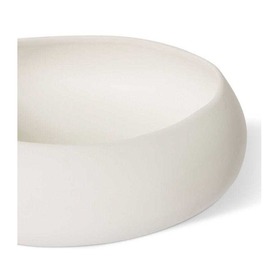 E Style Mora 32cm Ceramic Bowl Round Decor - Matt White