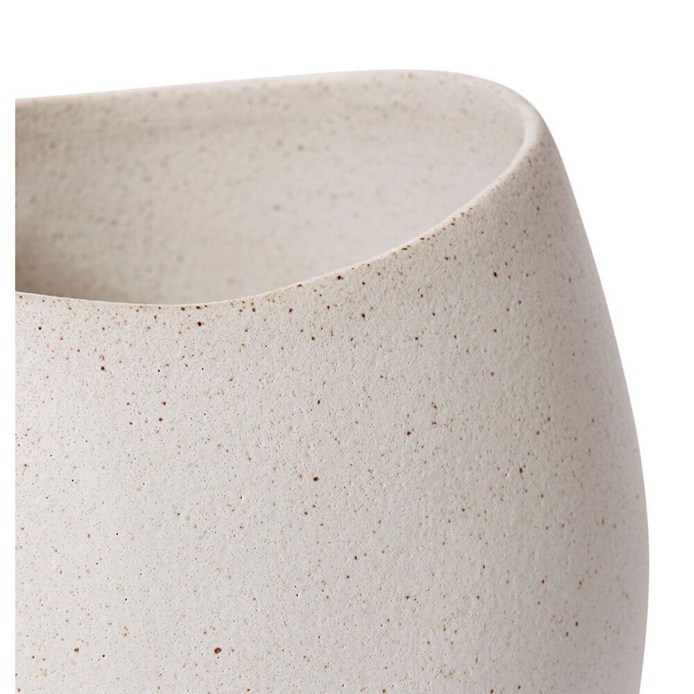 E Style Matias Scoop Ceramic Flower/Plant Pot 24cm - Sandy White