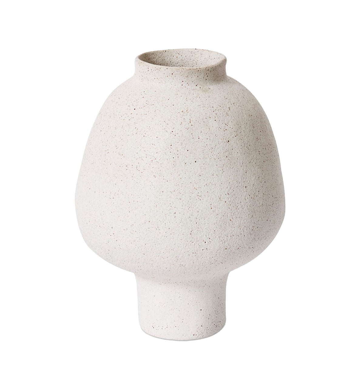 E Style Matias Footed Ceramic Flower Vase Home Decor 32cm - Sandy White