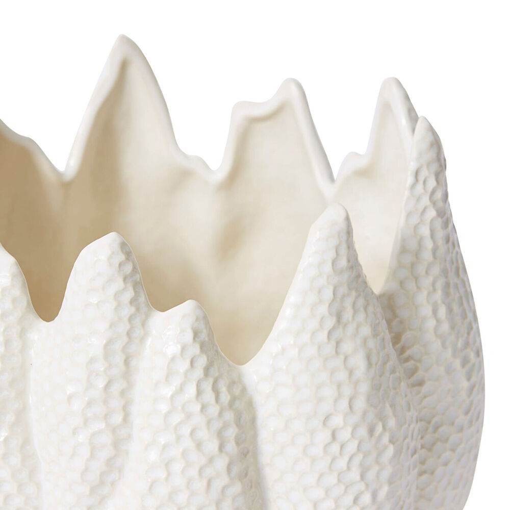 E Style Ceramic Sekani Pot Home Garden Decor 26x26cm White