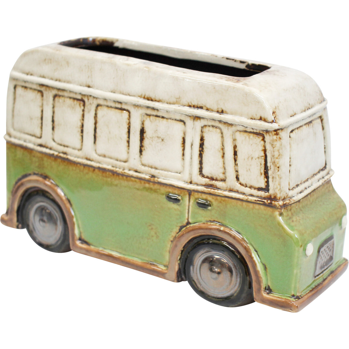 2PK LVD Planter Bus Decorative Flower Plant Pot Home Decor