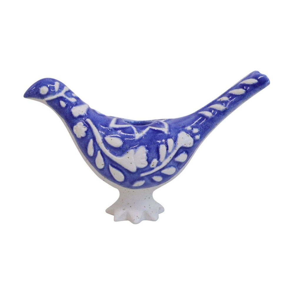 2PK LVD Portugese Bird Ceramic Taper/Stick Candle Holder 18x11cm - Blue