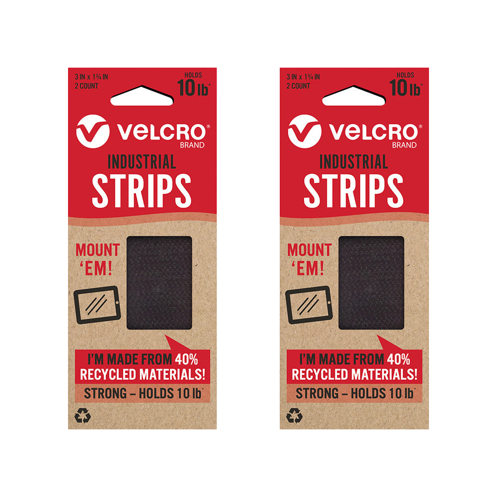 4pc Velcro Eco Collection Industrial Strips 7.6cm x 4.5cm