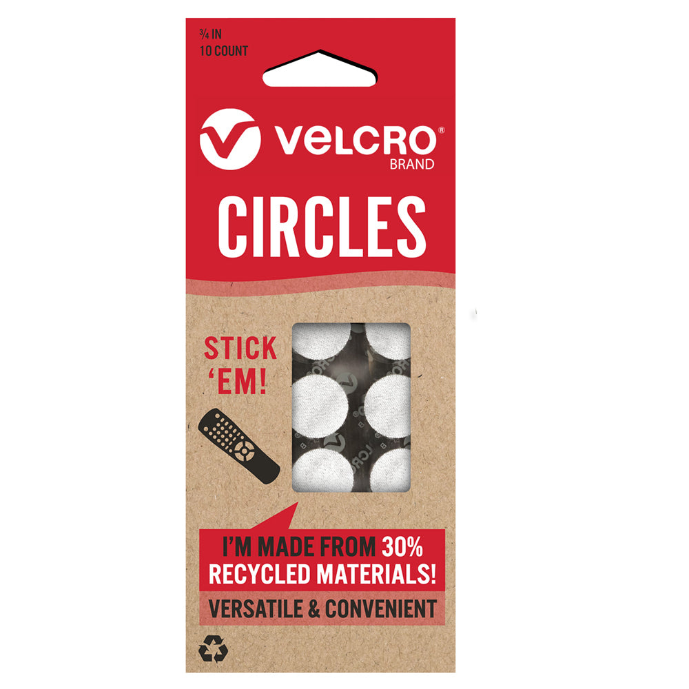 40pc Velcro Eco Collection General Purpose Stick'em Circles 19mm