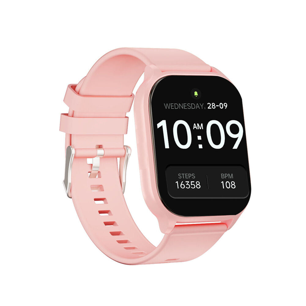 V-Fitness IP68 Smart Watch 2in Touch Screen Apple/Google Fit Tracking Pink