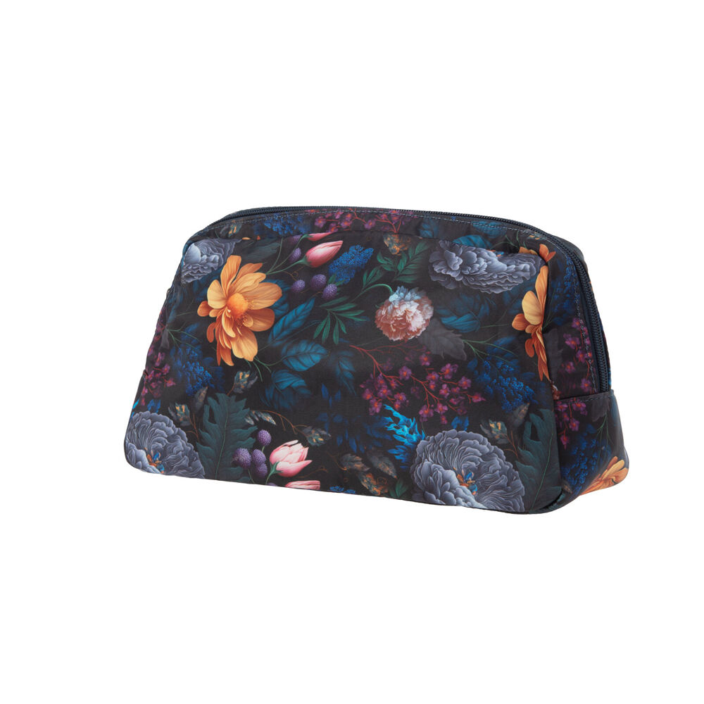 2PK Bramble Bay Vintage Floriade Velvet Bloom Wash Cosmetic Bag Travel