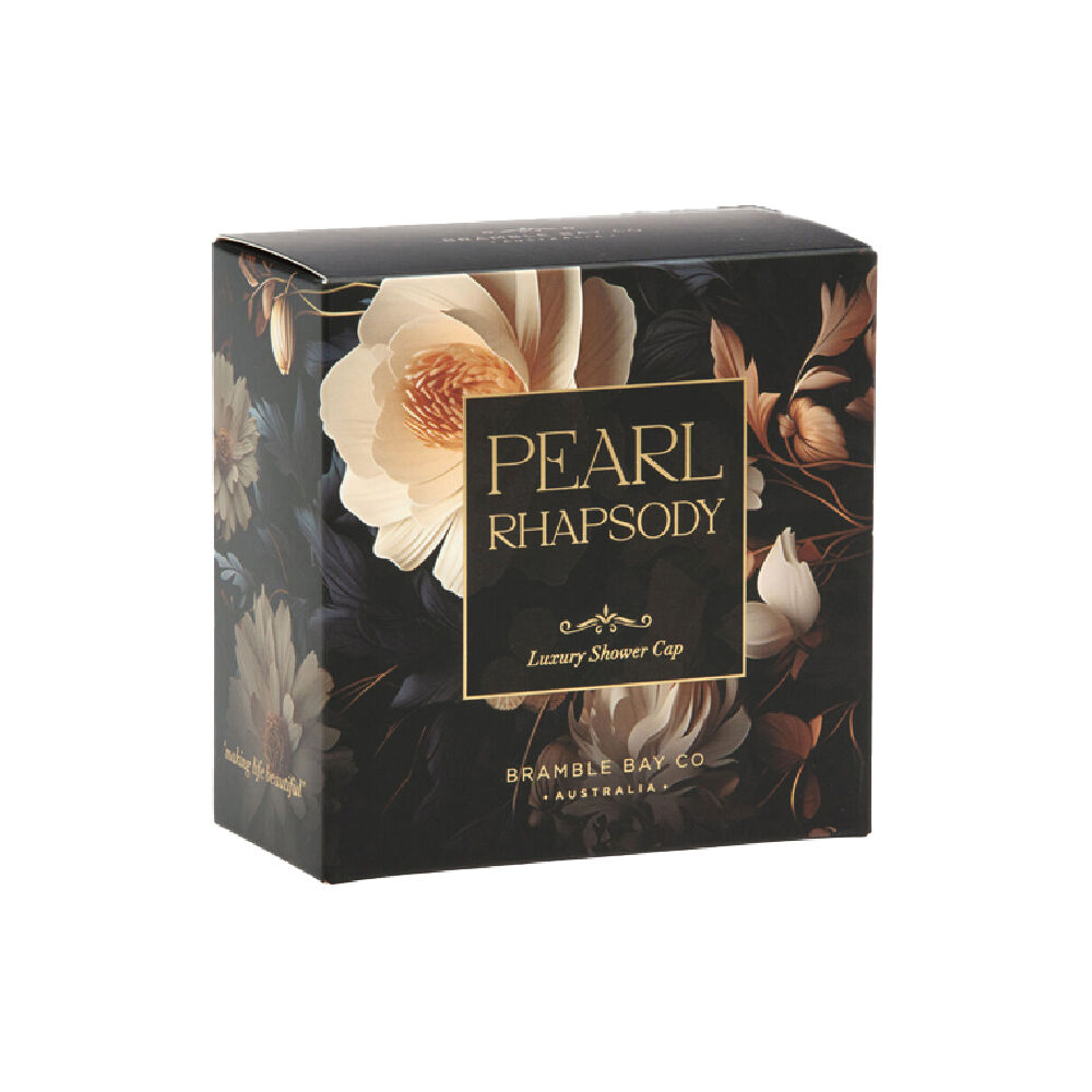 Bramble Bay Vintage Floriade Pearl Rhapsody Shower Cap Reusable