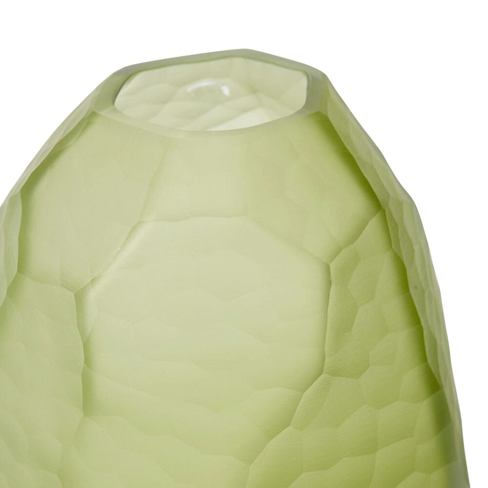 E Style Glass Rufus Vase Home Decor 17x17cm Dark Green