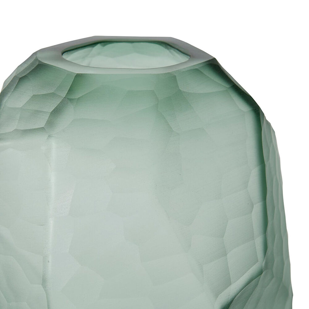 E Style Glass Rufus Vase Tabletop Home Decor 17x17cm Sage