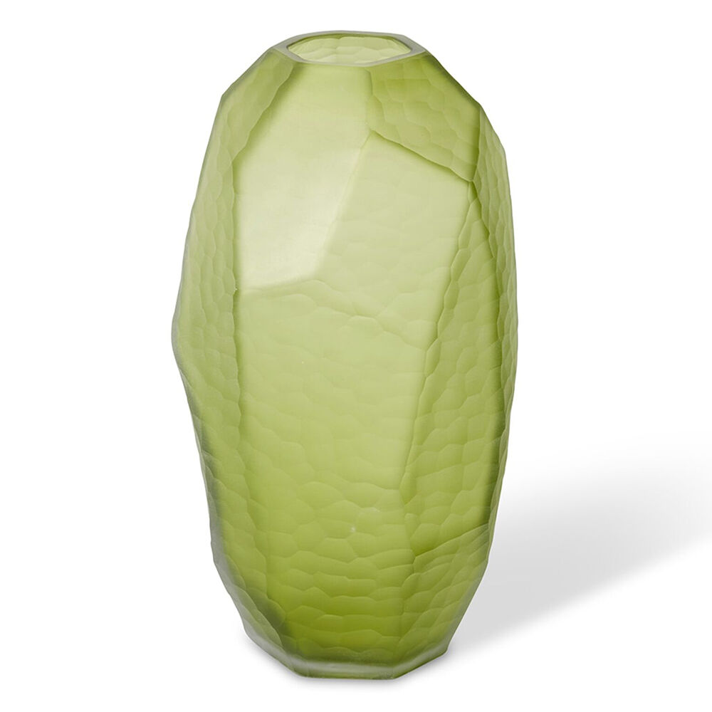 E Style Glass Rufus Vase Home Decor 20x20cm Dark Green