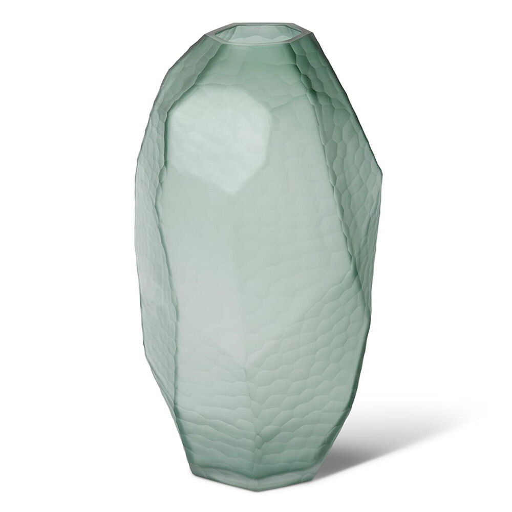 E Style Glass Rufus Vase Tabletop Home Decor 20x20cm Sage