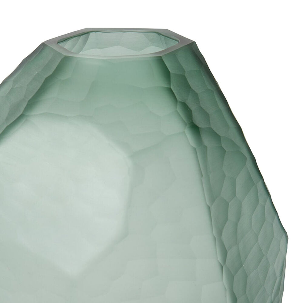 E Style Glass Rufus Vase Tabletop Home Decor 20x20cm Sage