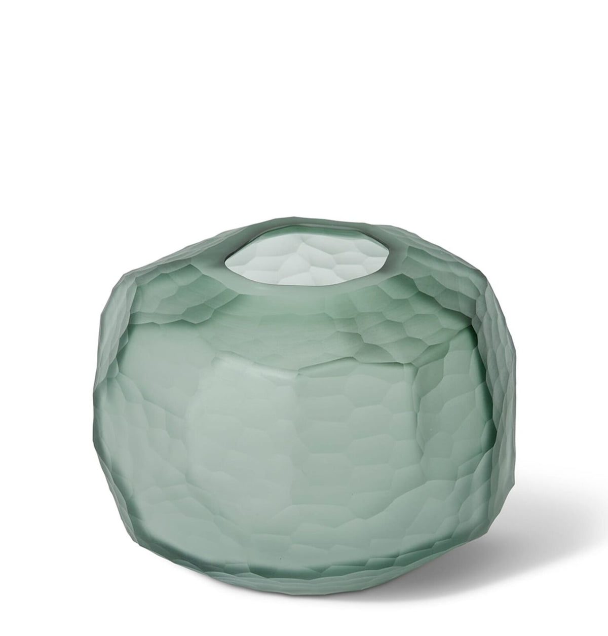 E Style Glass Rufus Round Vase Home Decor 21x21cm Sage