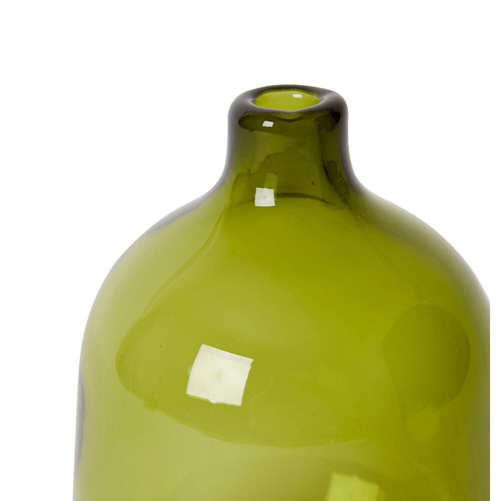 E Style Dalili Glass Decorative Bottle Home Decor 14cm - Green
