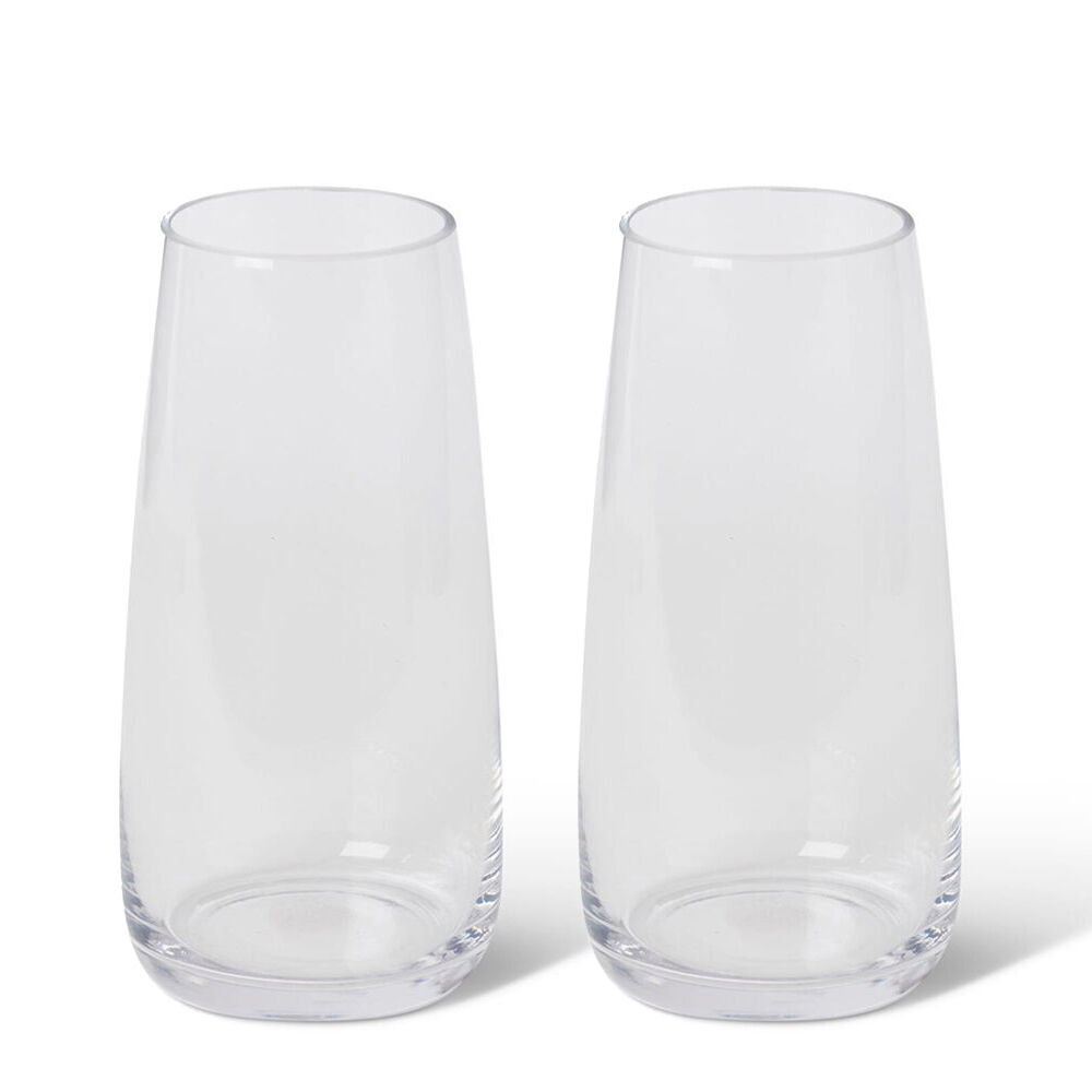 2PK E Style Nailah Glass Flower Vase Home Decor 22cm - Clear