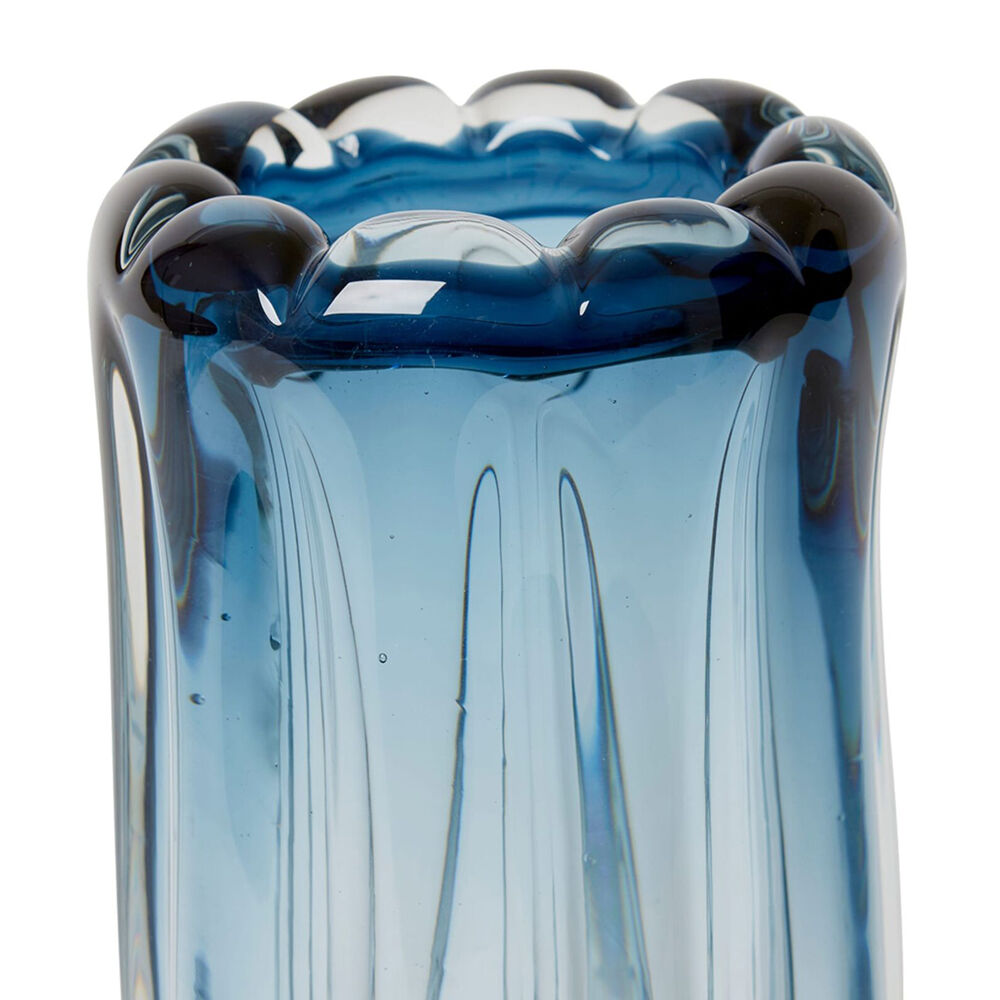 E Style Thandie Tall Glass Flower Vase Home Decor 26cm - Blue
