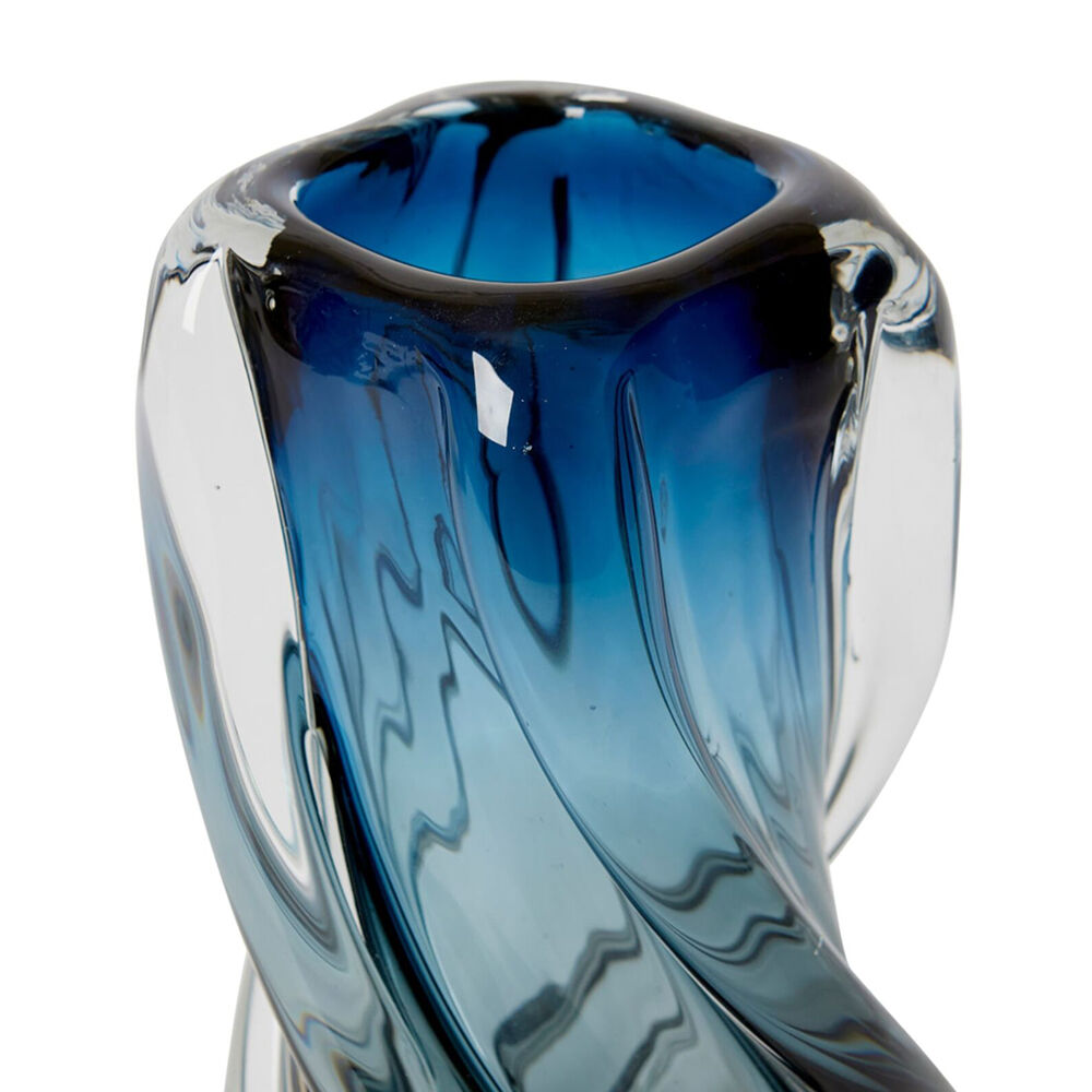 E Style Sharik Glass Flower Vase Home Decor 20cm - Blue