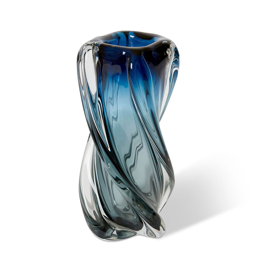 E Style Sharik Glass Flower Vase Home Decor 28cm - Blue