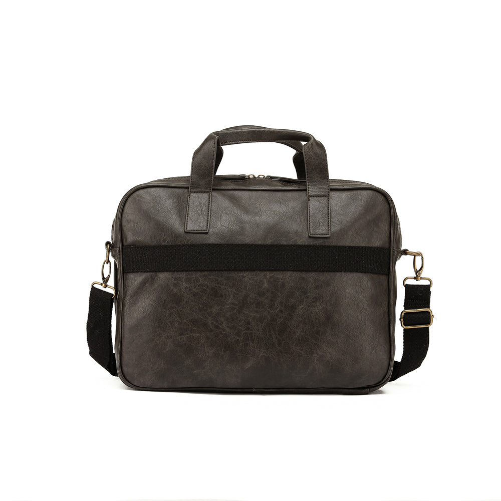 Tosca Vegan Leather 13" Laptop Briefcase - Ash Black