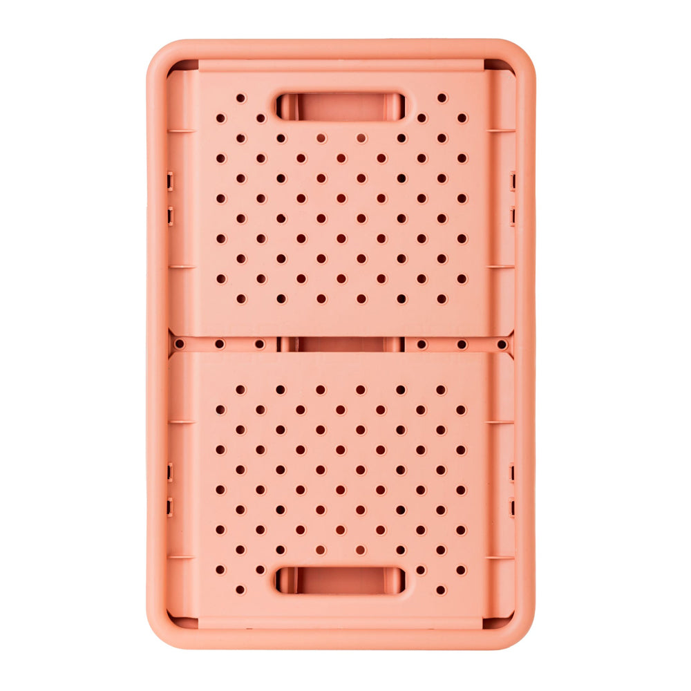 Vigar Compact 11.3L Plastic Foldable Crate - Sunrise Orange