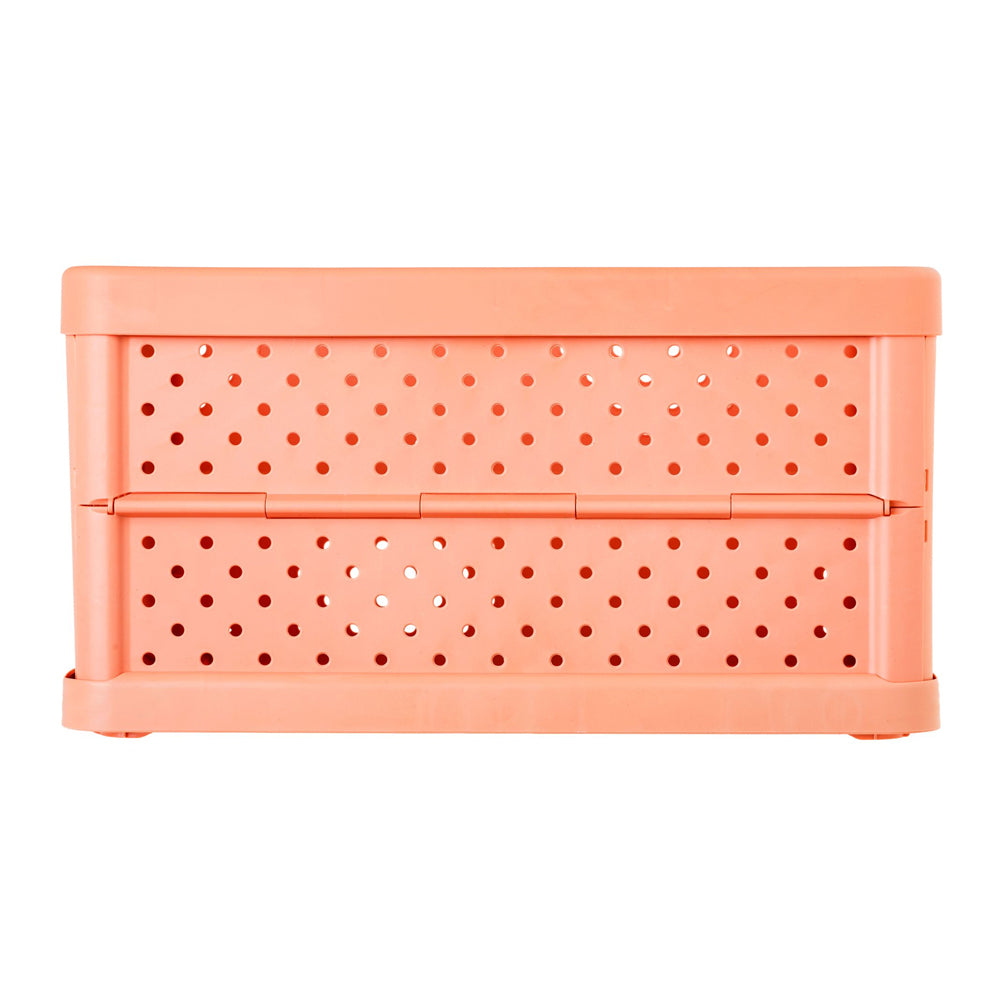 Vigar Compact 11.3L Plastic Foldable Crate - Sunrise Orange
