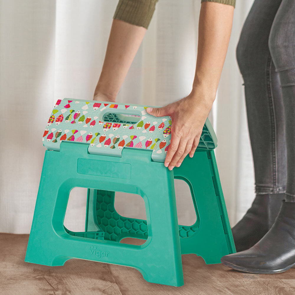Vigar Compact Sea Kids/Children Foldable Stool/Footstool 23cm