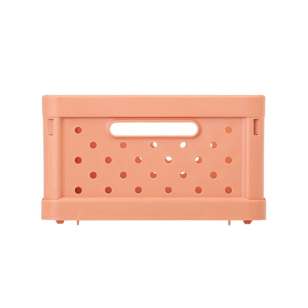 Vigar Compact 3.3L Plastic Foldable Crate Basket - Sunrise Orange