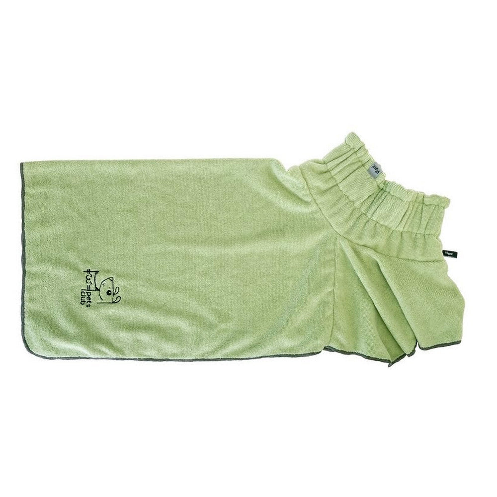 Vigar Pets Club Microfibre Pet Dog Bathrobe Towel Green