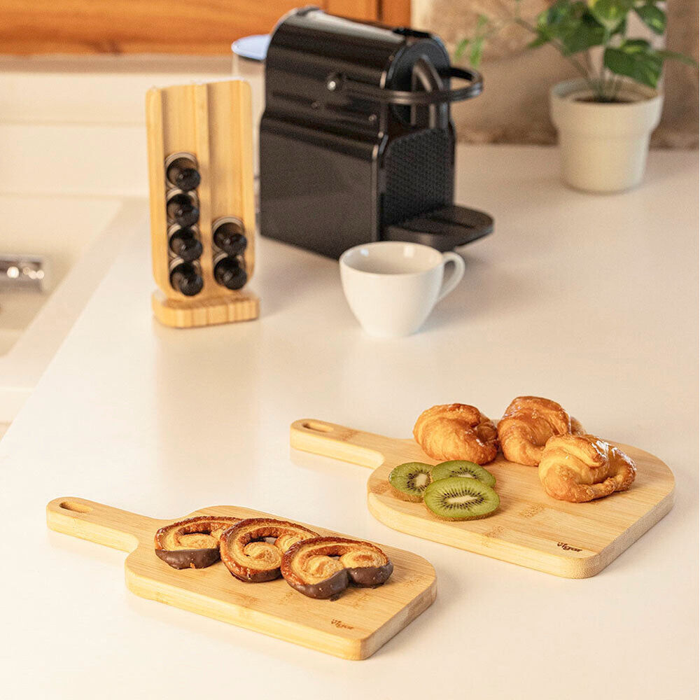 Vigar Becco Bamboo Serving Snack Cheese Board w/ Handle Small