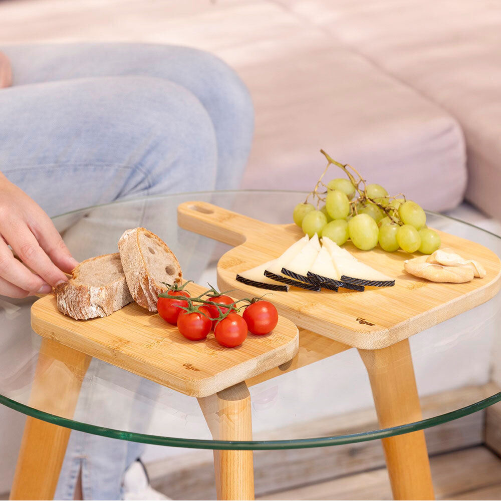 Vigar Becco Bamboo Serving Snack Cheese Board w/ Handle Small
