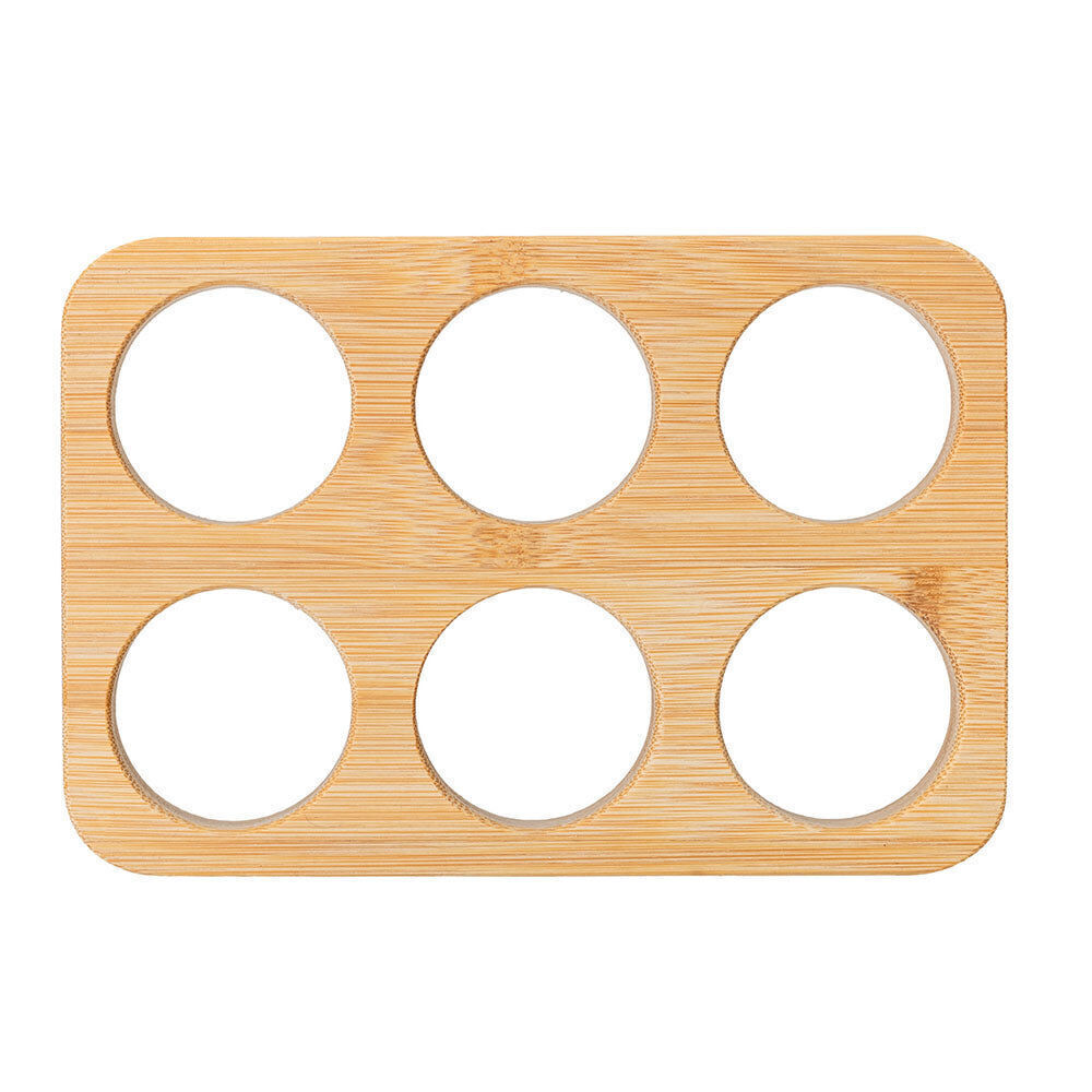 4PK Vigar Becco Bamboo 6-Egg Holder Pantry Organiser Tray 15.6cm